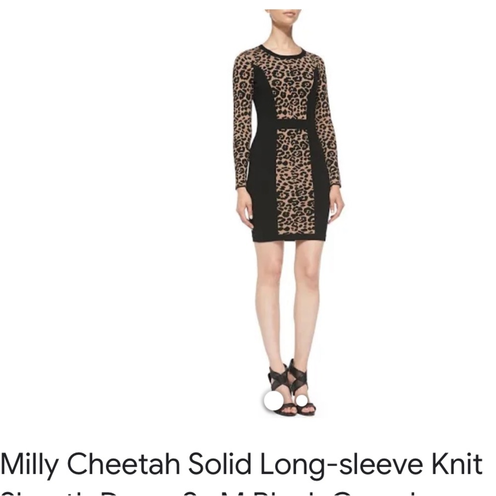 Milly leopard sheath dress